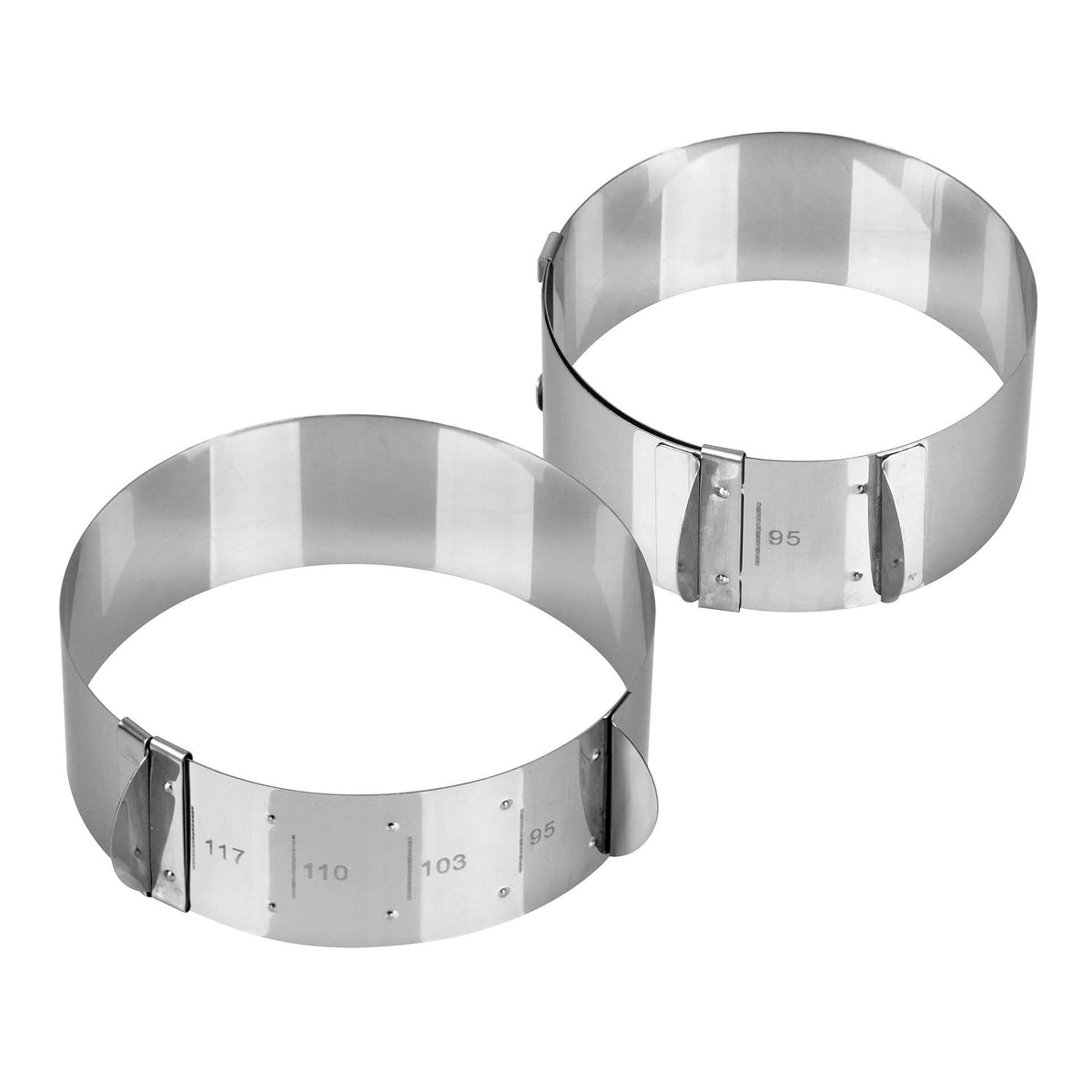 Anelli in acciaio inox regolabili, 2pz