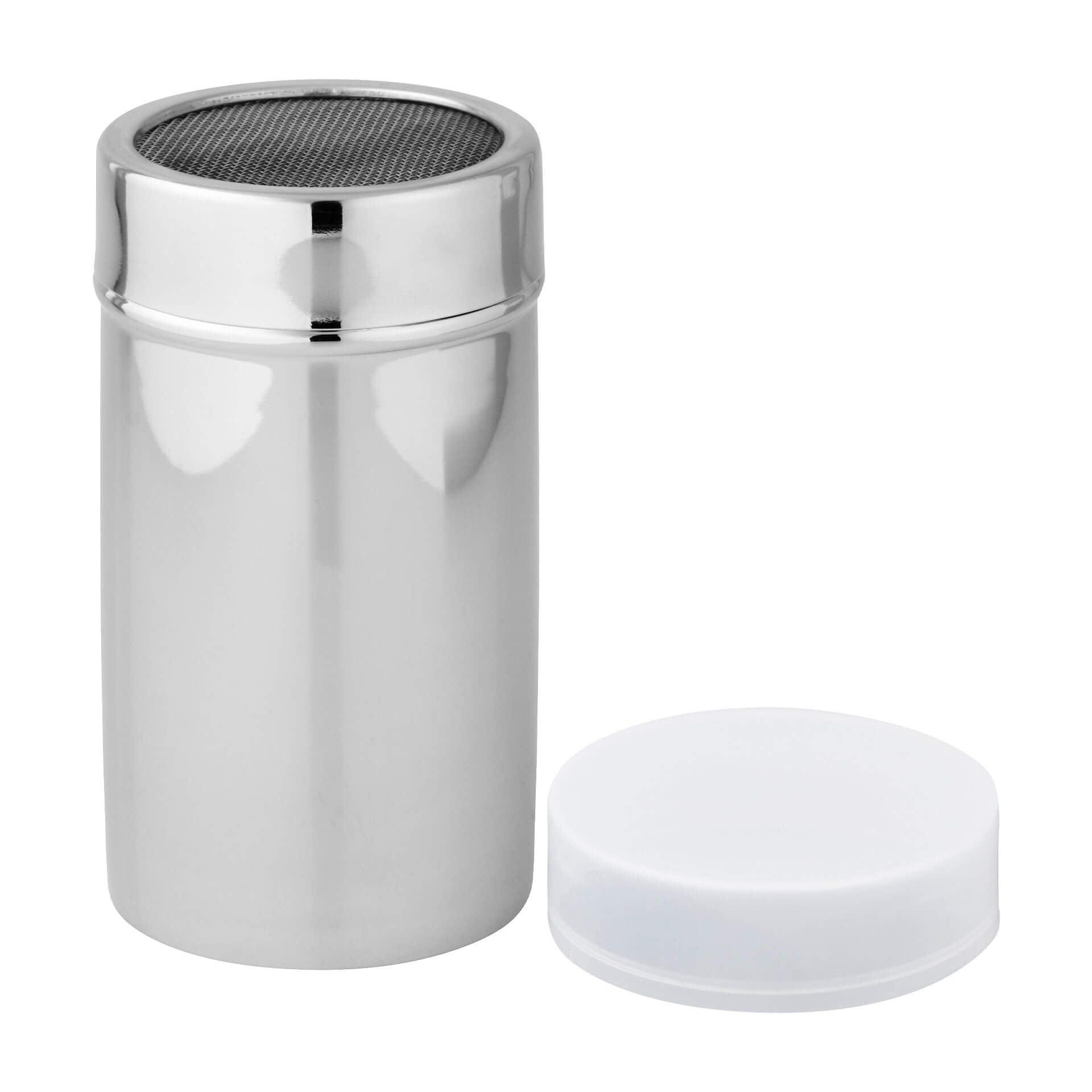 Fackelmann Set 4 Spargifiamma In Acciaio Inox – Spolverini Per Cacao, Zucchero A Velo, Diametro 7 Cm, Altezza 13 Cm, Lavabili In Lavastoviglie
