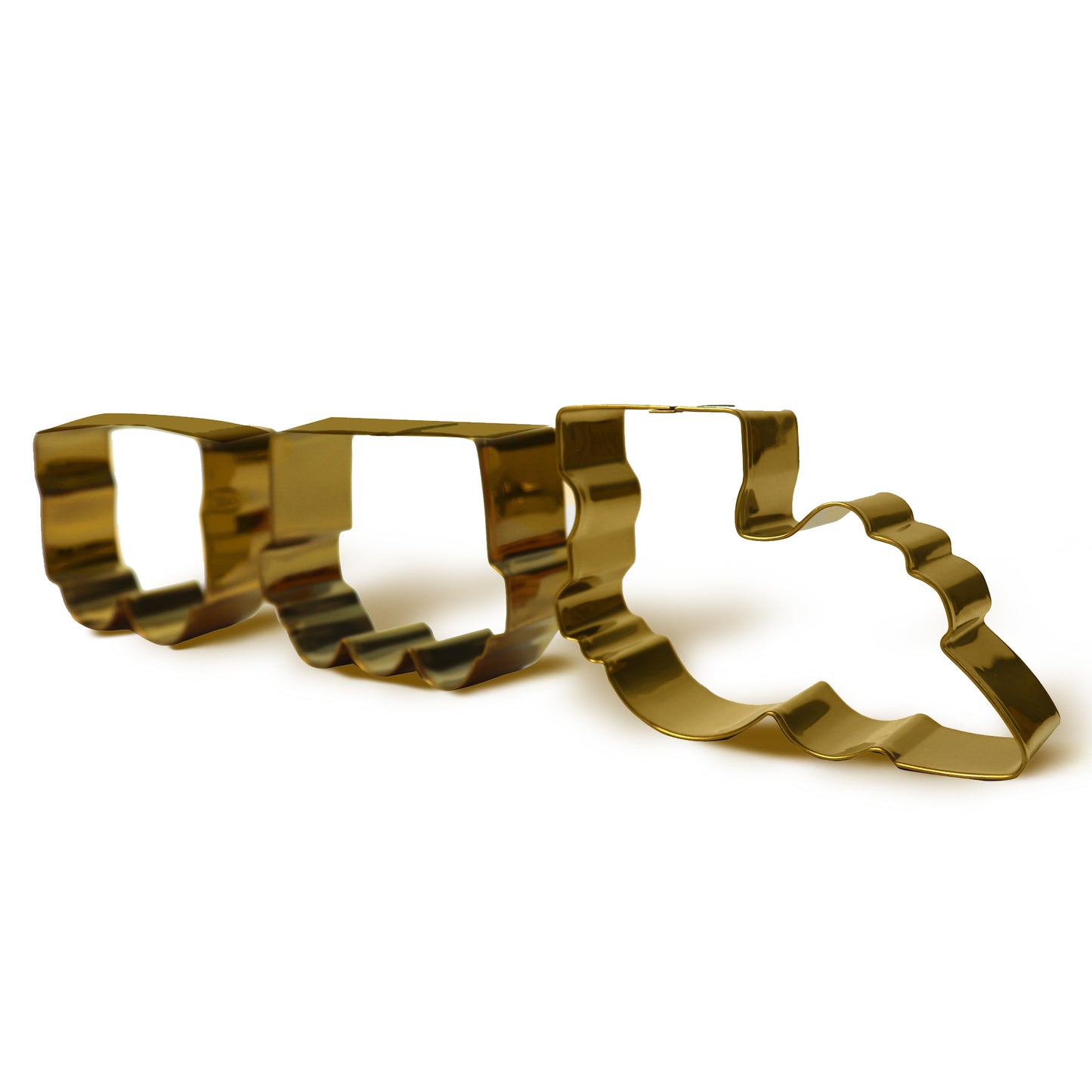 Taglia biscotti Set da 3 pz, a forma di trenino, in acciaio inox