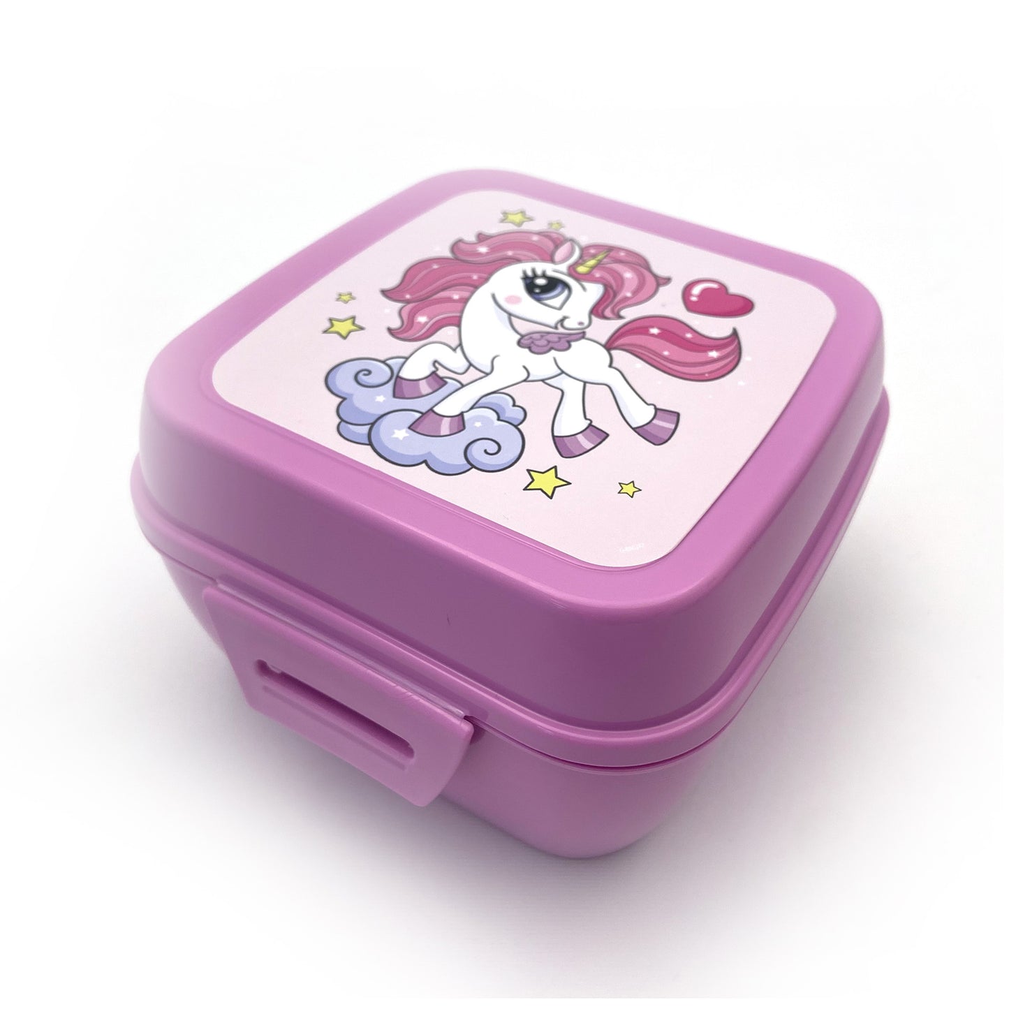 Lunch box porta merenda, quadrato, design unicorni