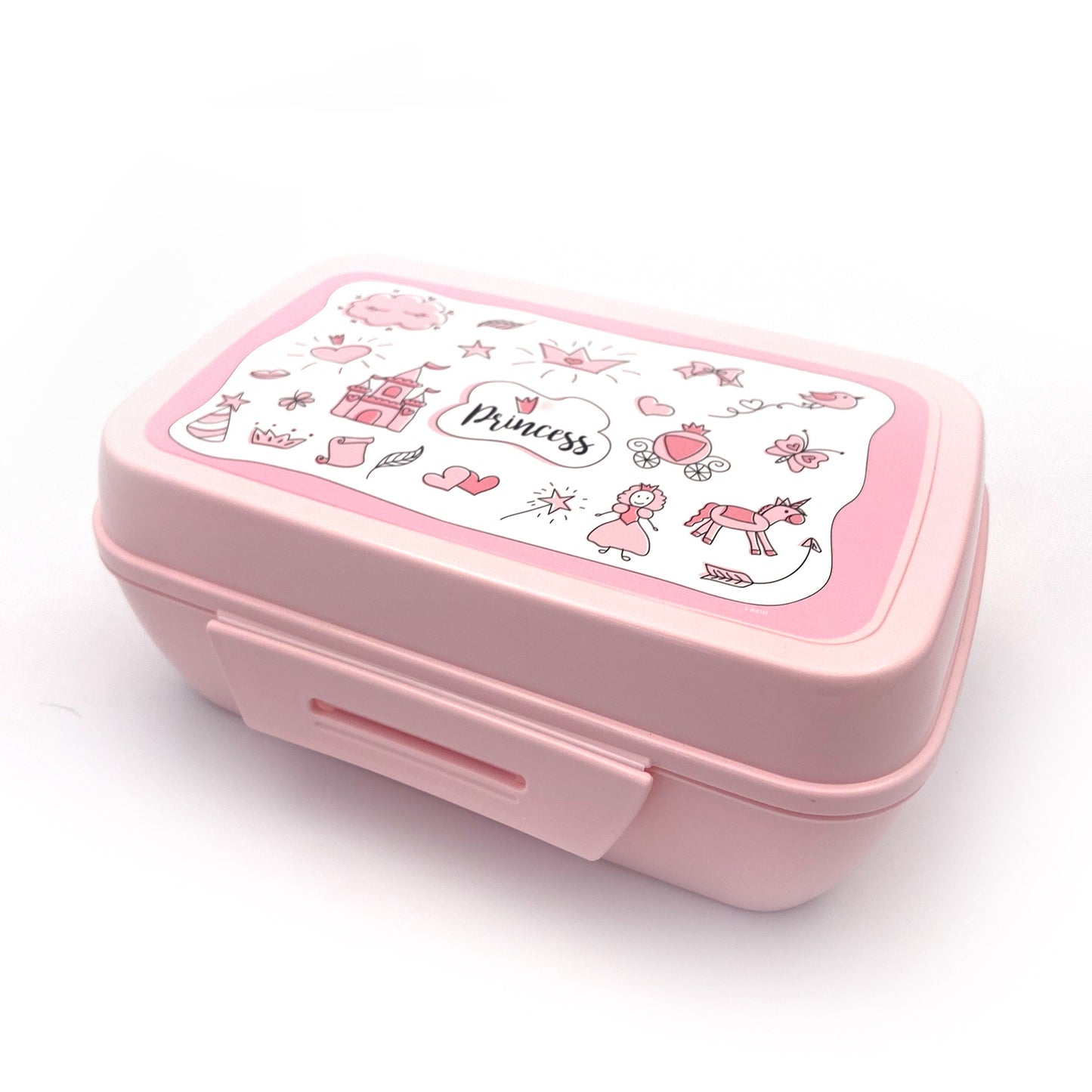 Lunch box porta merenda, rettangolare, design principesse