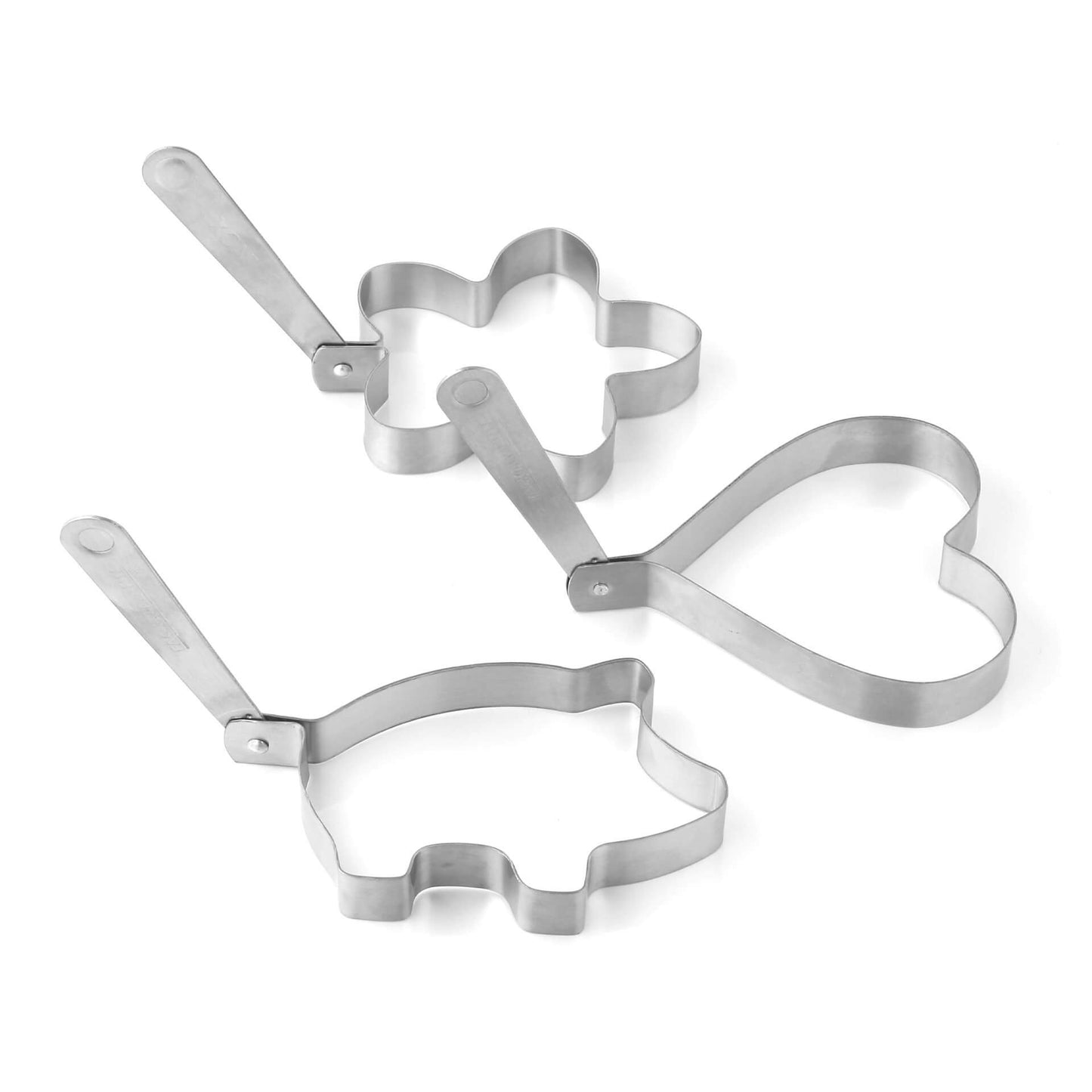 Formina in accaio Inox per la cottura di uova e pancake, forme assortite