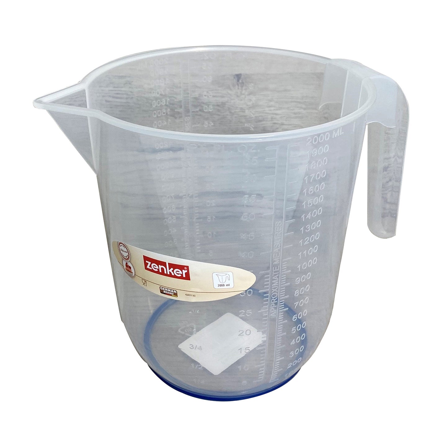 Caraffa in plastica trasparente graduata 2000 ml