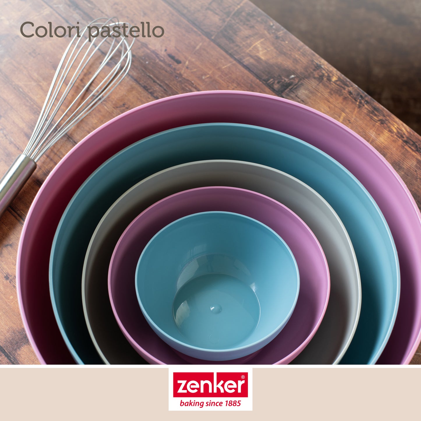 Set di 5 ciotole da cucina, lavabili in lavastoviglie, adatte al microonde