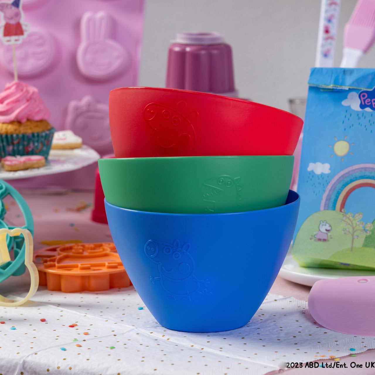 Set Ciotole, 3 pezzi, design Peppa Pig