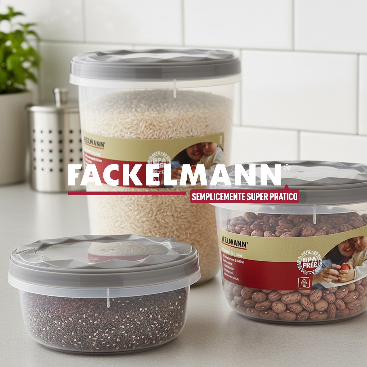 Contenitore con coperchio, tondo, 325ml, Fackelmann