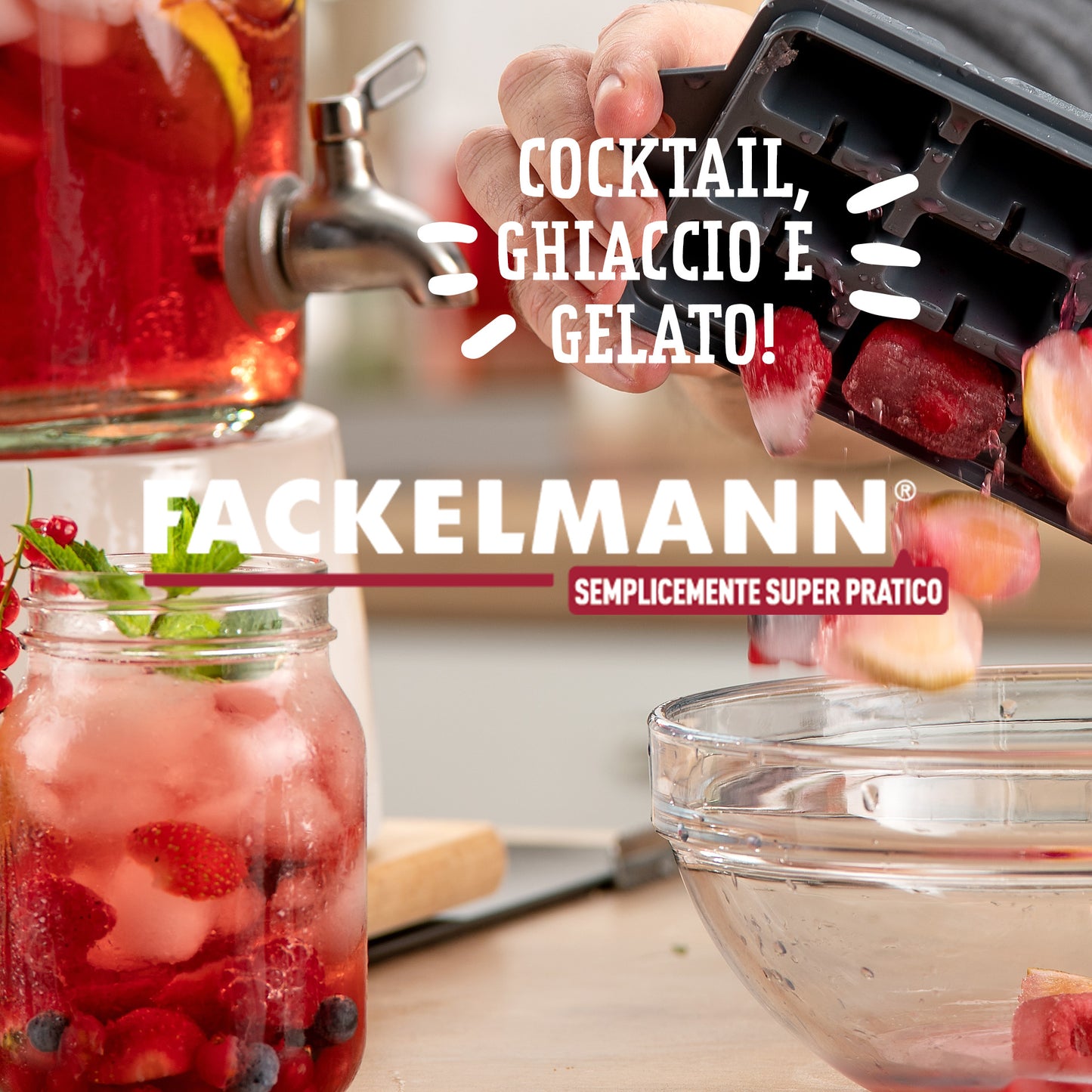 Set per Cocktail, miscelatore shaker, misurino dosatore e forma ghiaccio