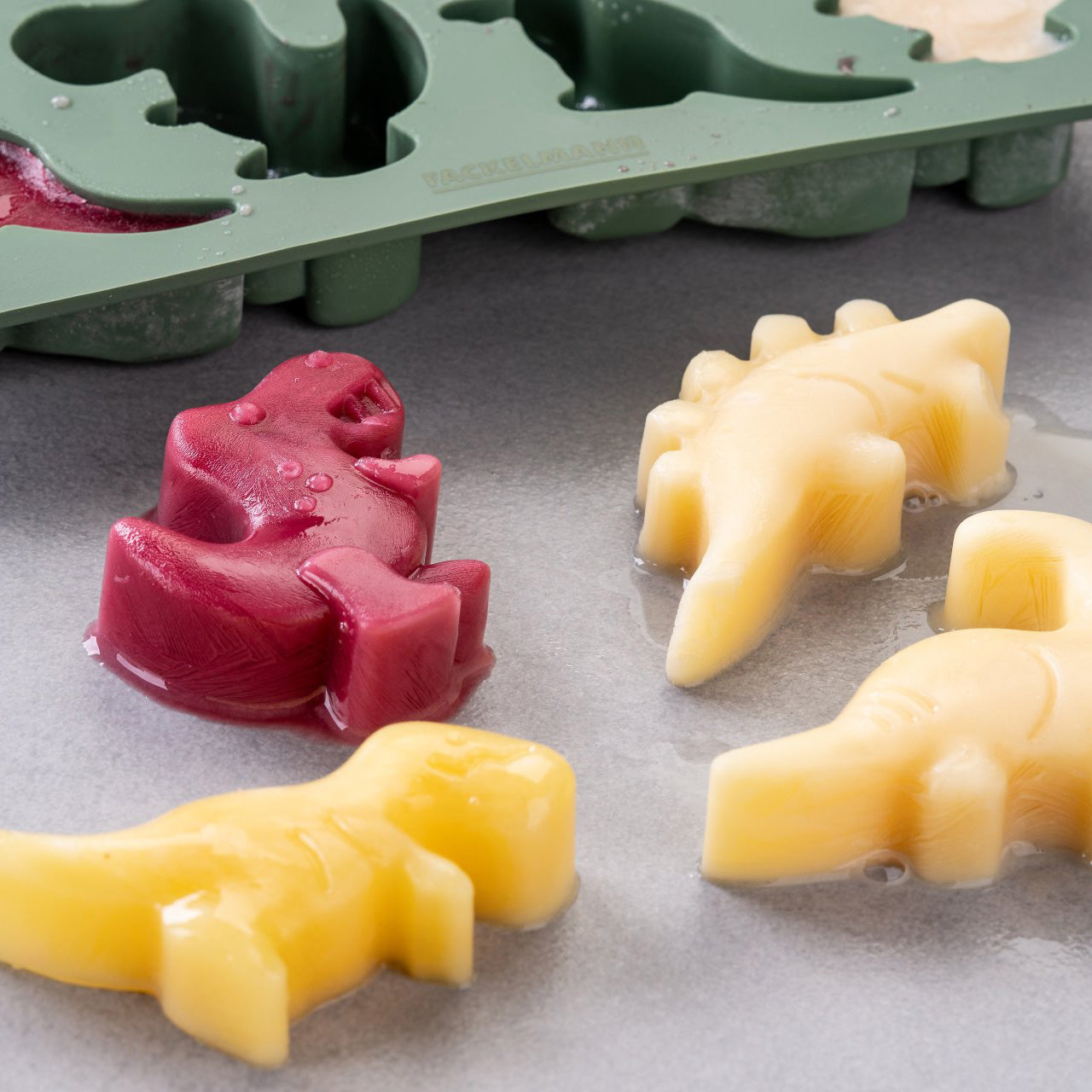 Stampo per cubetti di ghiaccio, design dinosauro