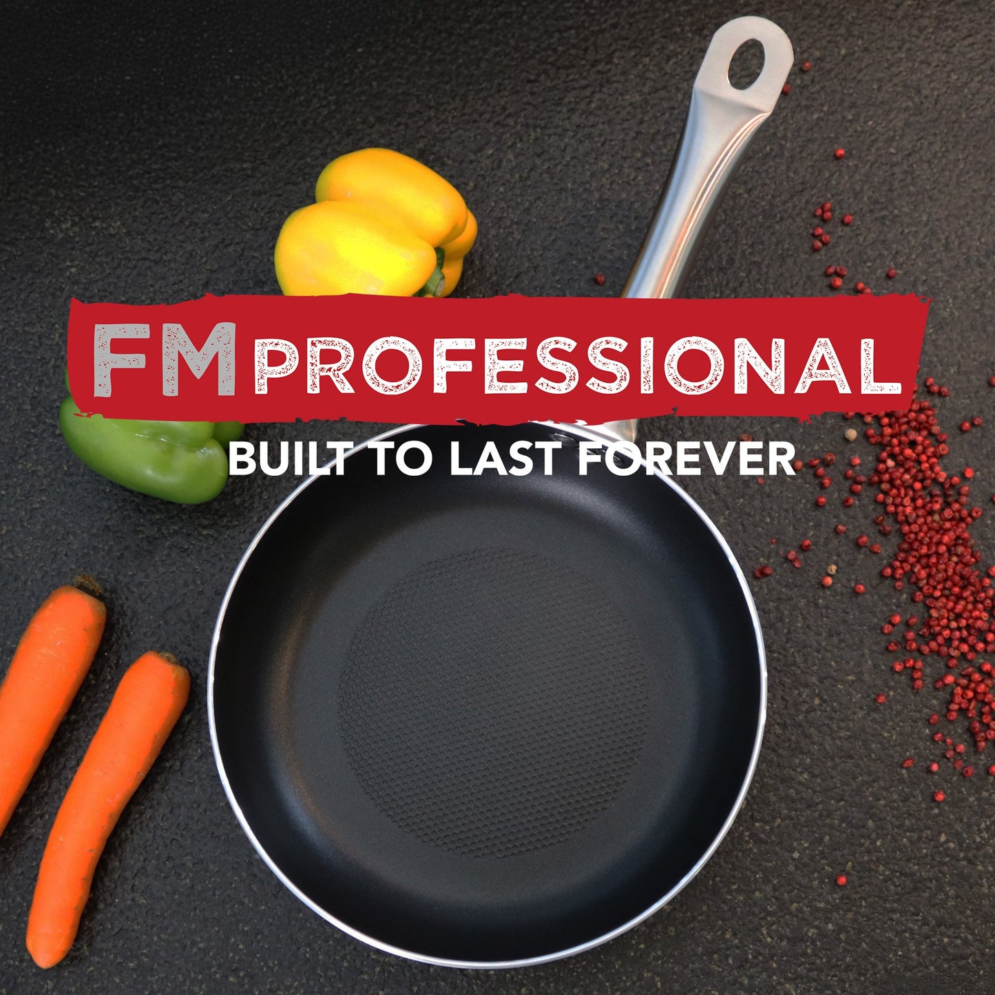 Padella alta da 24 cm, fondo a nido d'ape antiaderente