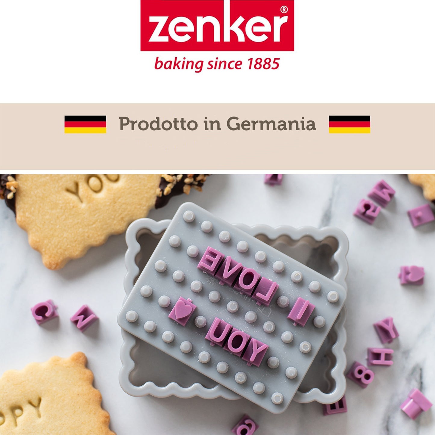 Tagliabiscotti con lettere