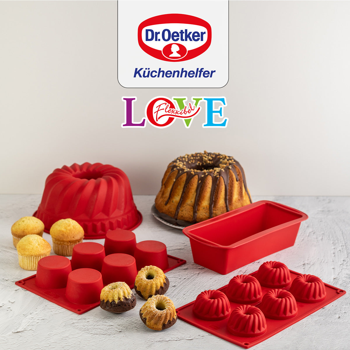 Stampo ciambelle budino 6 impronte in silicone Ø5cm, Linea Flexxibel
