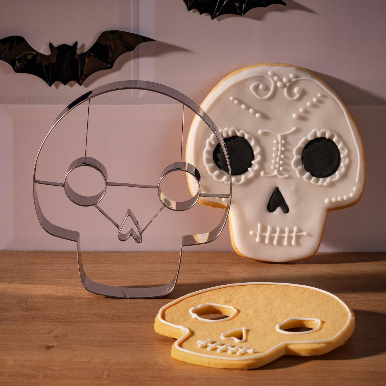 Tagliabiscotto Teschio di Halloween, in acciaio Inox, 15x17 cm, Zenker