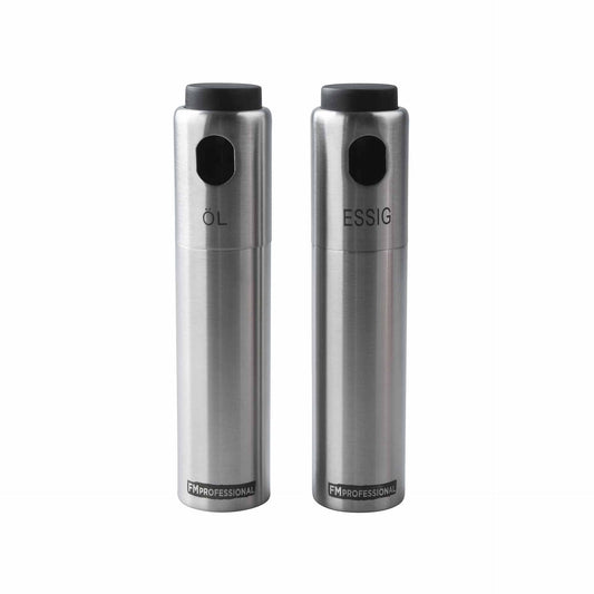 Set di 2 dosatori spray per olio e aceto in acciaio Inox e plastica