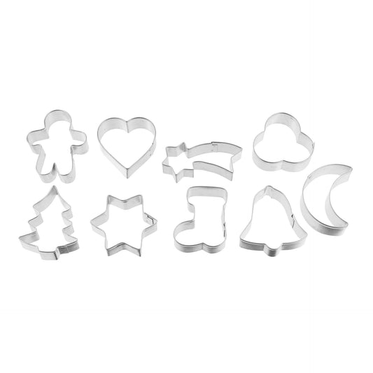 Taglia biscotti set 9pz con anello, forme miste.