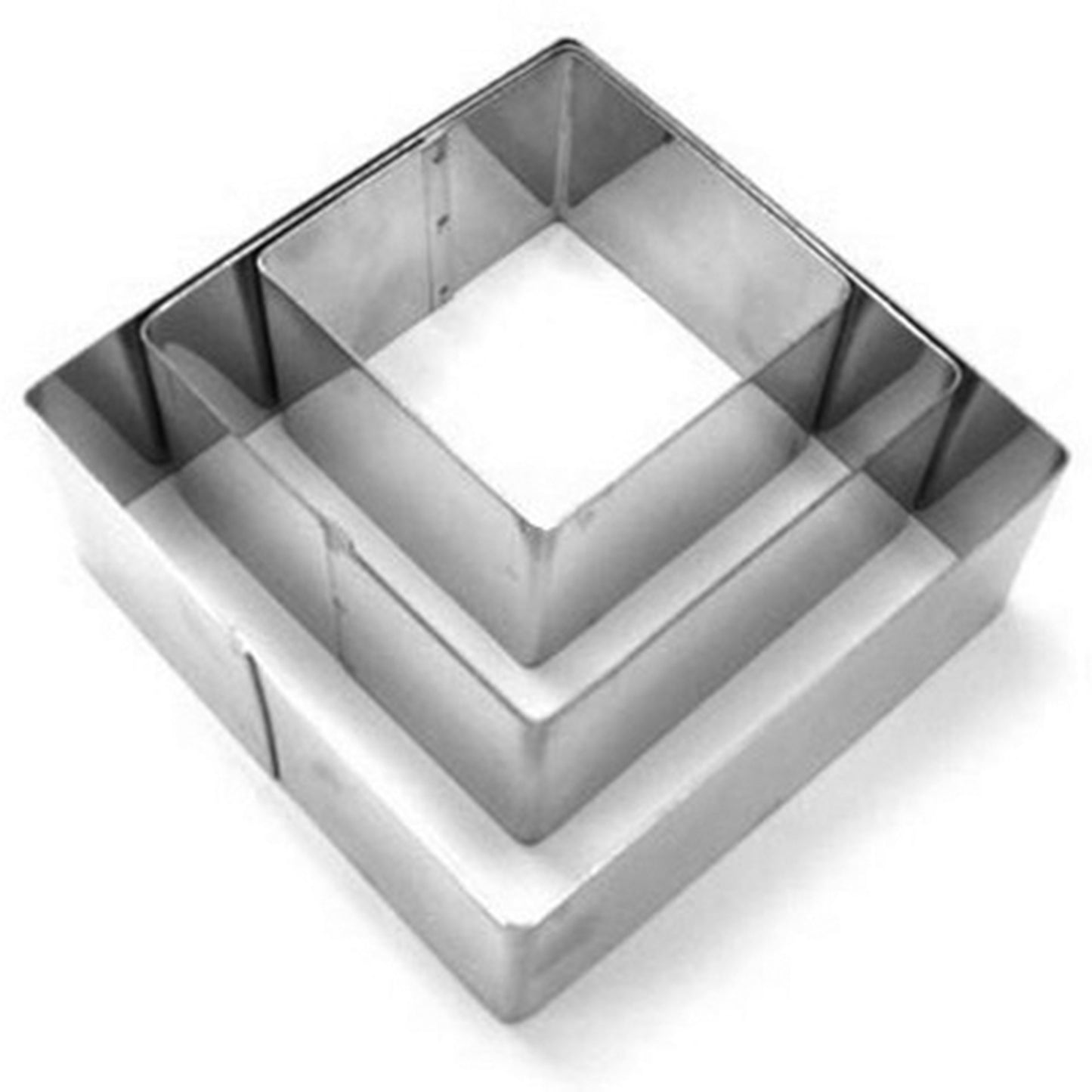 Coppapasta quadrati professionali in acciaio, set da 3pz