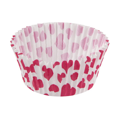50x pirottini carta muffin/cupcake (cuore)