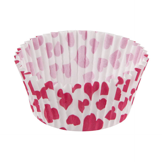 50x pirottini carta muffin/cupcake (cuore)