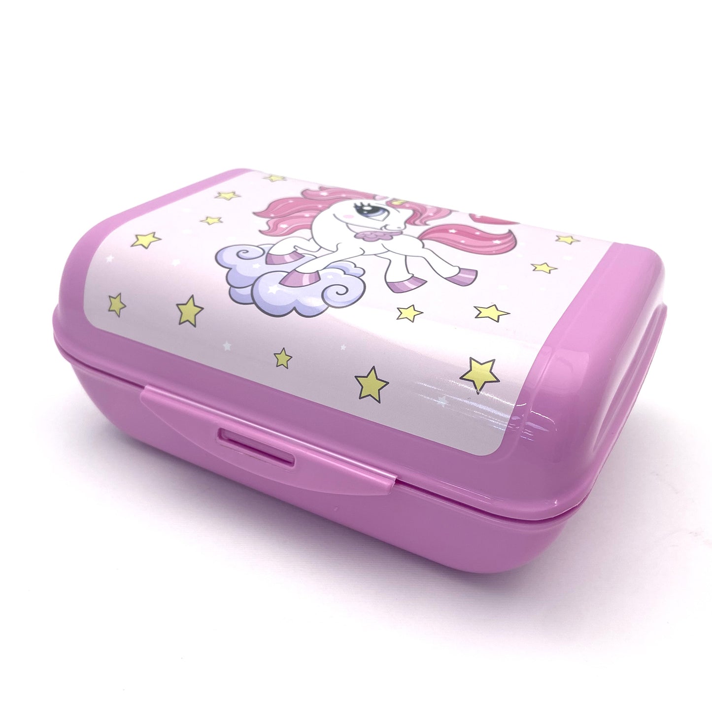 Lunch box porta merenda, rettangolare, design unicorni