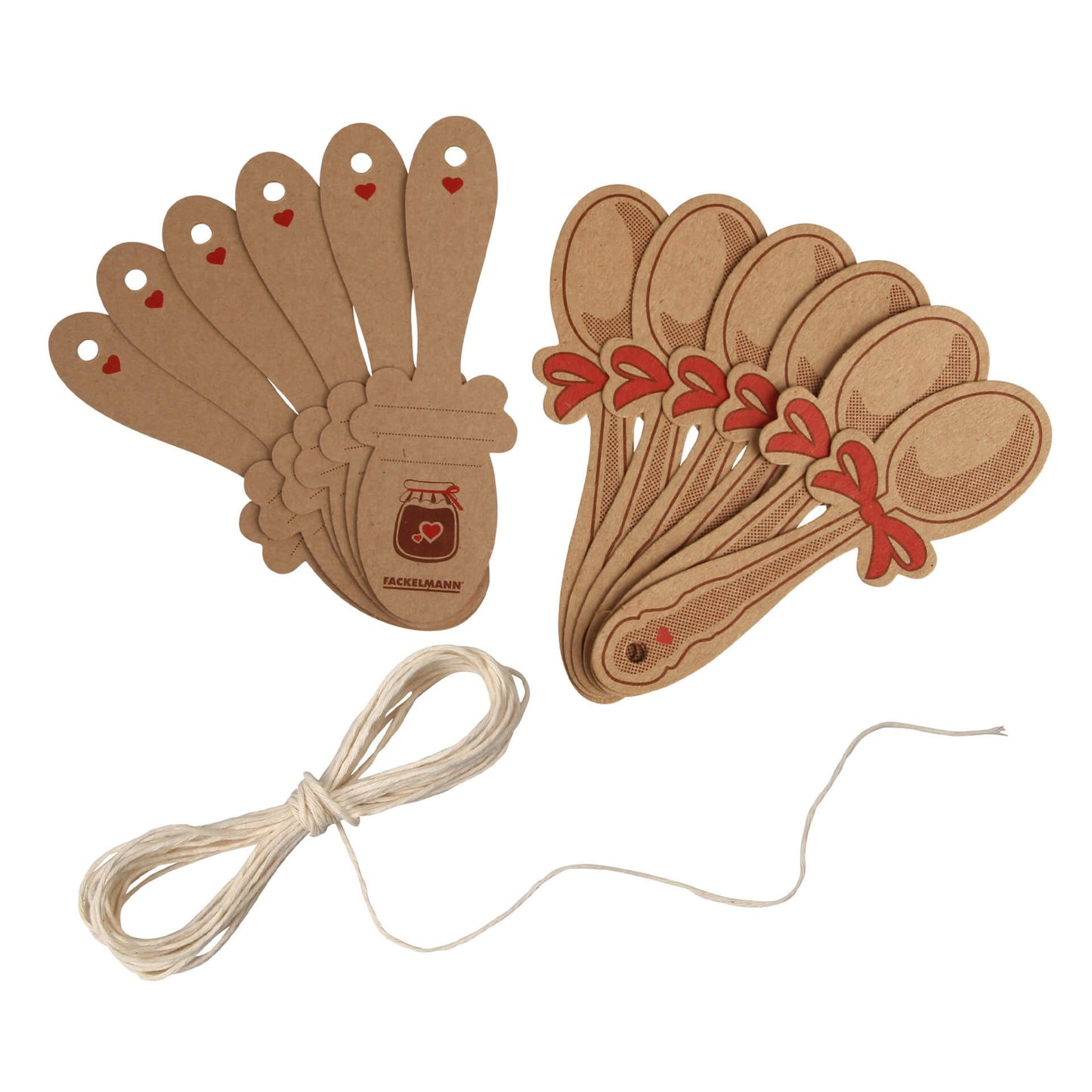 Gift tag cartellini per vasetti, 12pz con stringa cotone 5mt