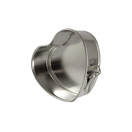 Stampo Tortiera Mini Size Apribile a forma di Cuore in Acciaio Banda Stagnata