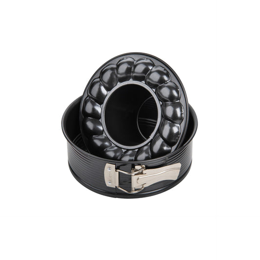 Tortiera apribile a 2 fondi con cerniera, Ø18cm Linea Black Metallic