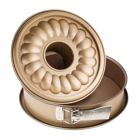 Tortiera apribile a 2 fondi con cerniera Ø26cm, Linea Mojave Gold