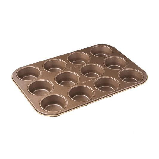Stampo muffin cupcake 12 impronte Ø7cm, linea Mojave Gold
