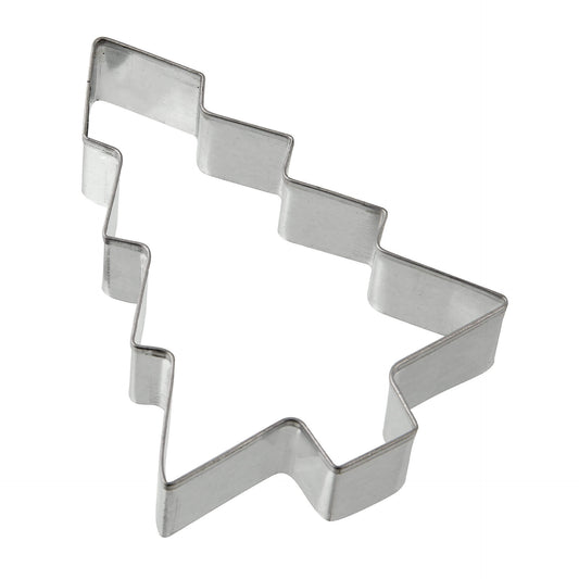 Taglia biscotti a forma di abete, in banda stagnata. Dim. 8,5x6x2 cm.