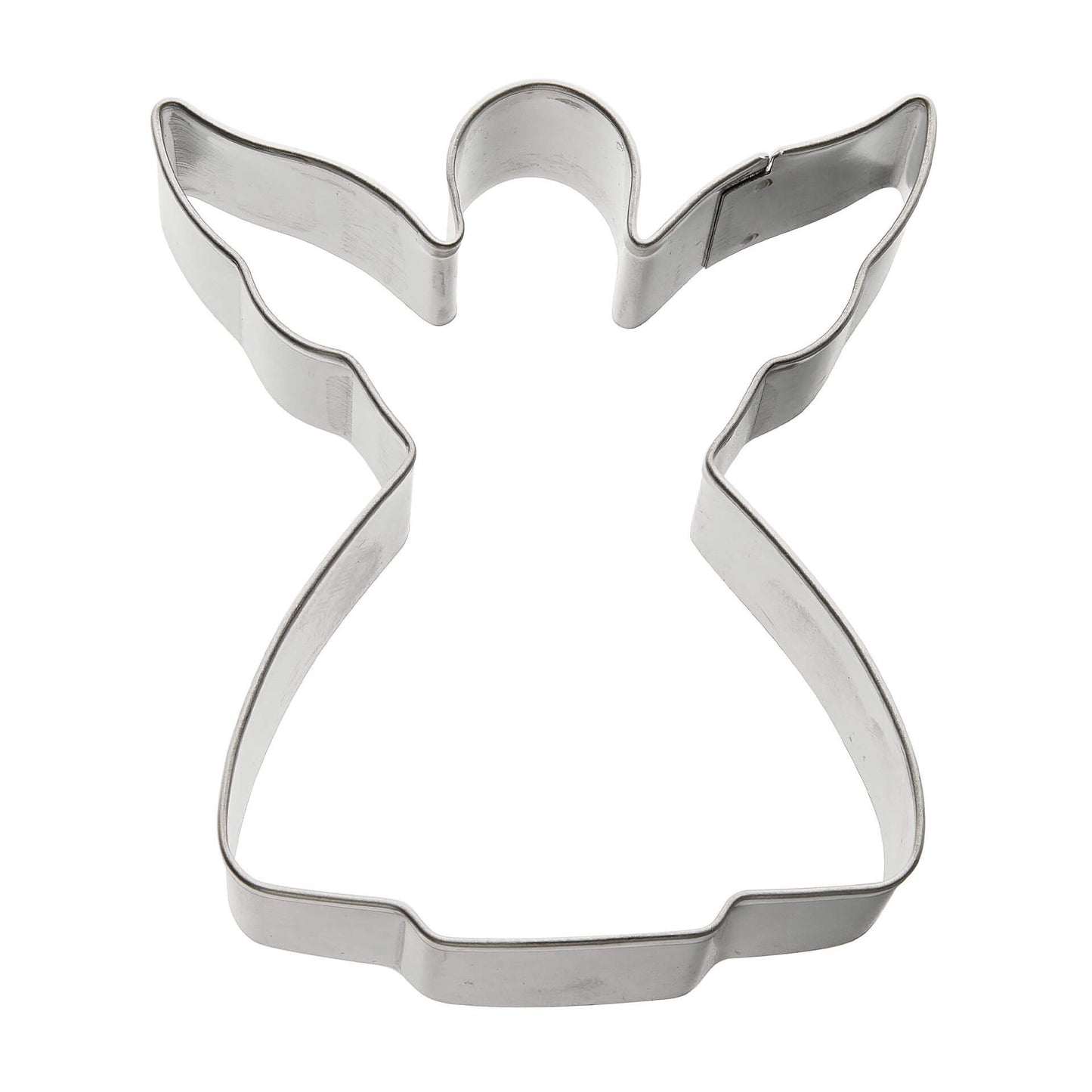 Taglia biscotti a forma di angelo, in banda stagnata. Dim. 6,5x6x2 cm.