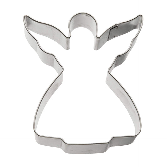 Taglia biscotti a forma di angelo, in banda stagnata. Dim. 6,5x6x2 cm.