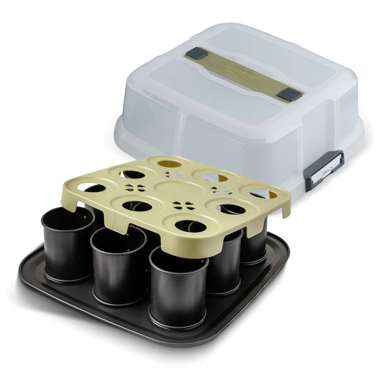 Stampo da forno, 9 impronte, con coperchio