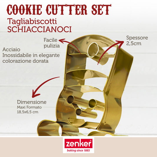 Taglia biscotti a forma Schiaccianoci, in acciaio inox