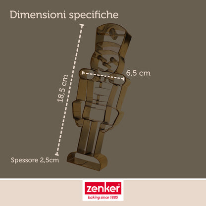 Taglia biscotti a forma Schiaccianoci, in acciaio inox