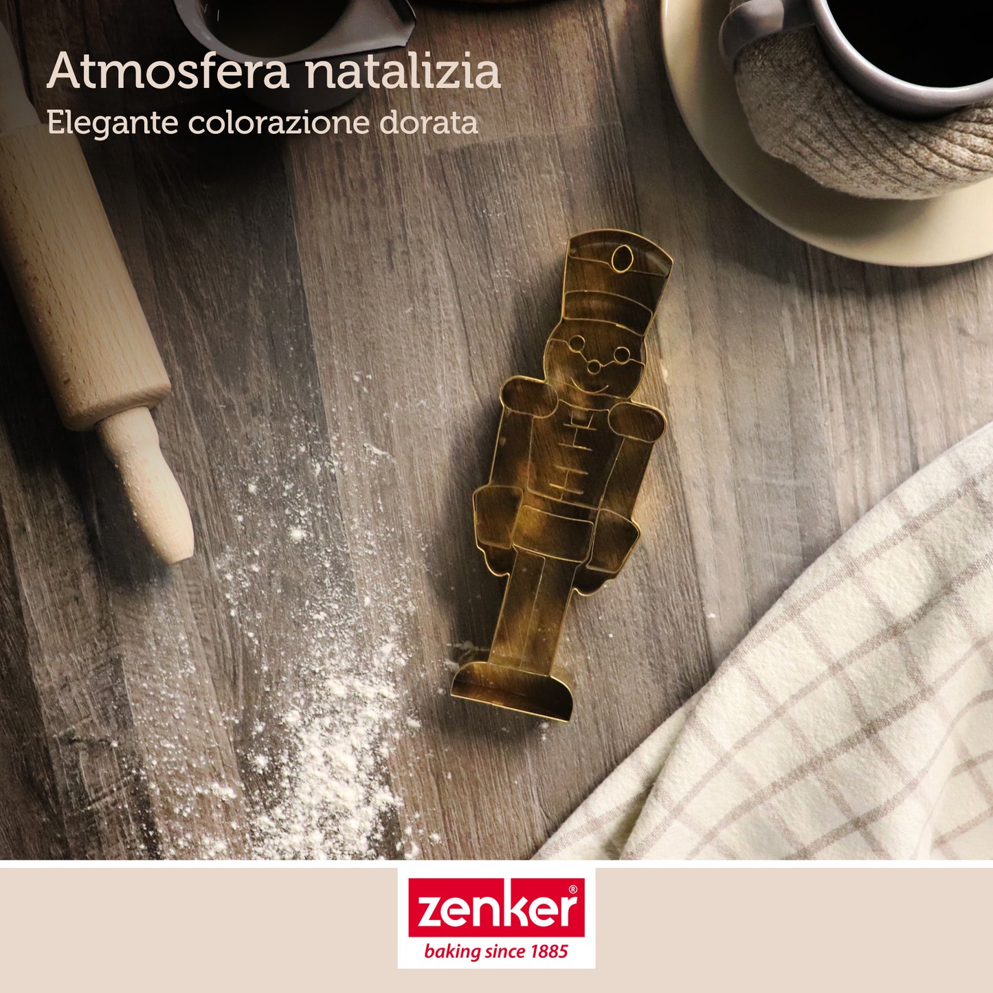 Taglia biscotti a forma Schiaccianoci, in acciaio inox