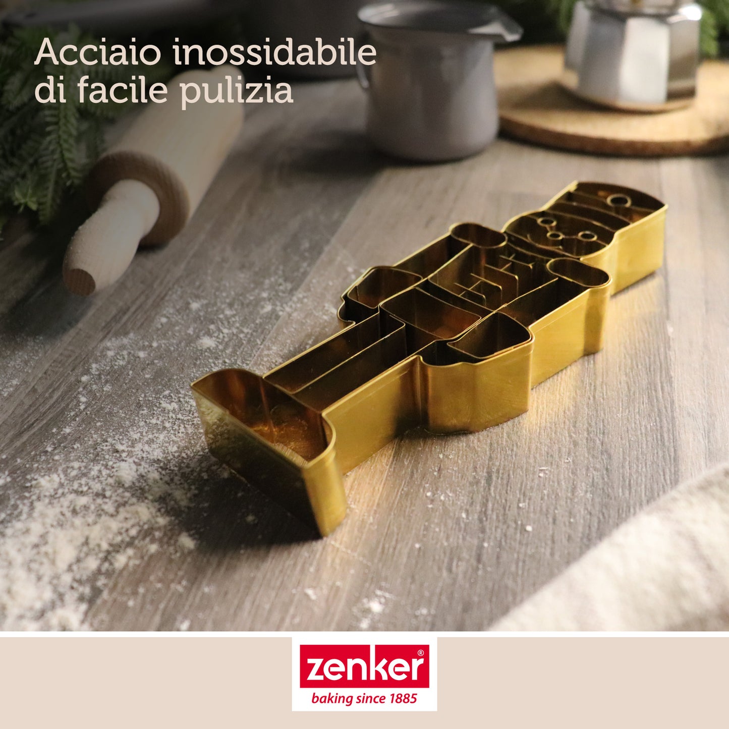 Taglia biscotti a forma Schiaccianoci, in acciaio inox