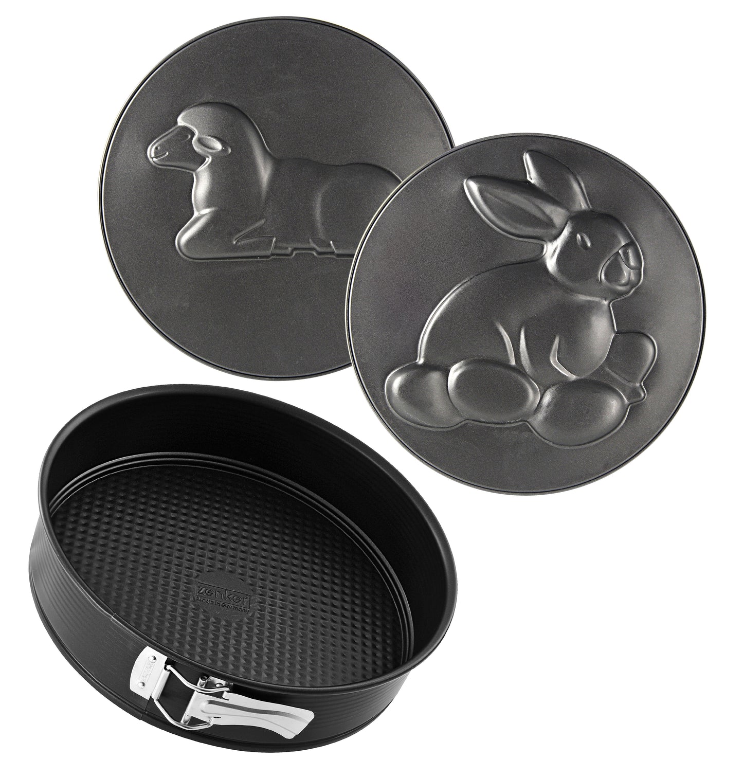 Tortiera apribile 3 fondi (coniglio, agnello, a nido d'ape) Ø 26 cm