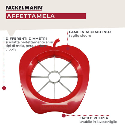 Affetta mela in acciaio inox e plastica colorata