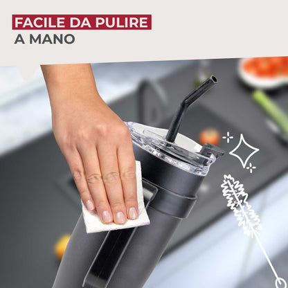 Borraccia termica XXL, 1,2 l, borraccia in acciaio inox, a doppia parete, isolata