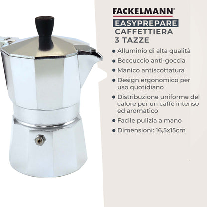 Caffettiera Moka per il caffè, 3 tazze