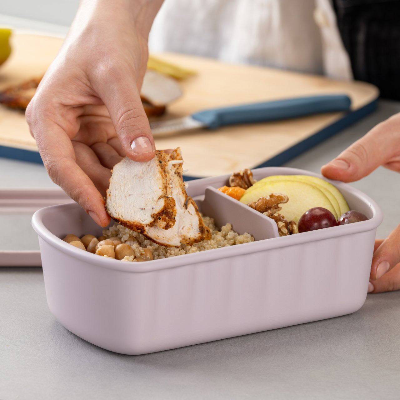 Contenitore per alimenti Linea Flexibox, beige, 1000 ml
