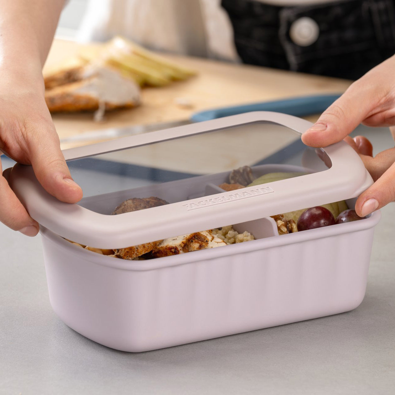 Contenitore per alimenti Linea Flexibox, beige, 1000 ml