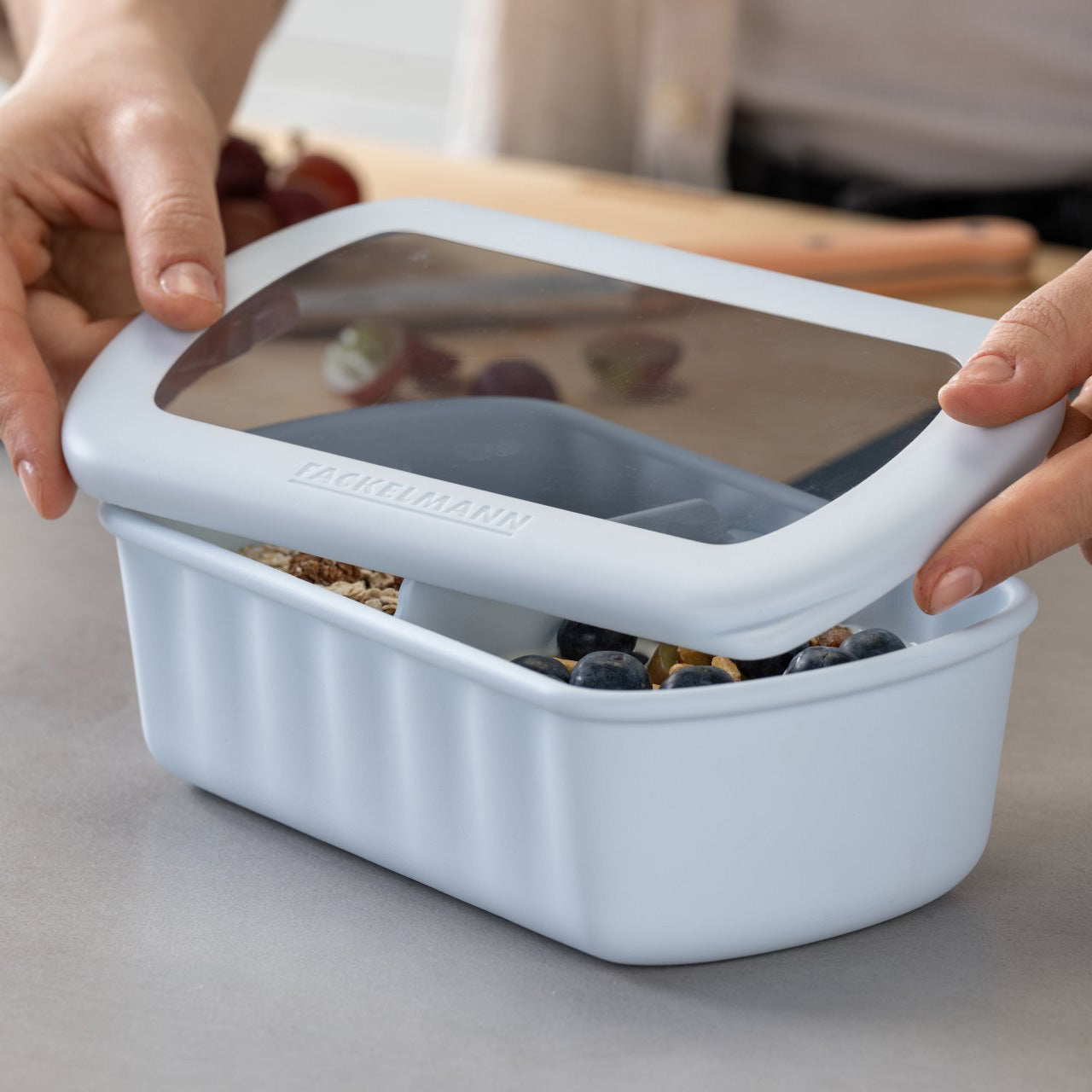 Contenitore per alimenti Linea Flexibox, azzurro, 1000 ml