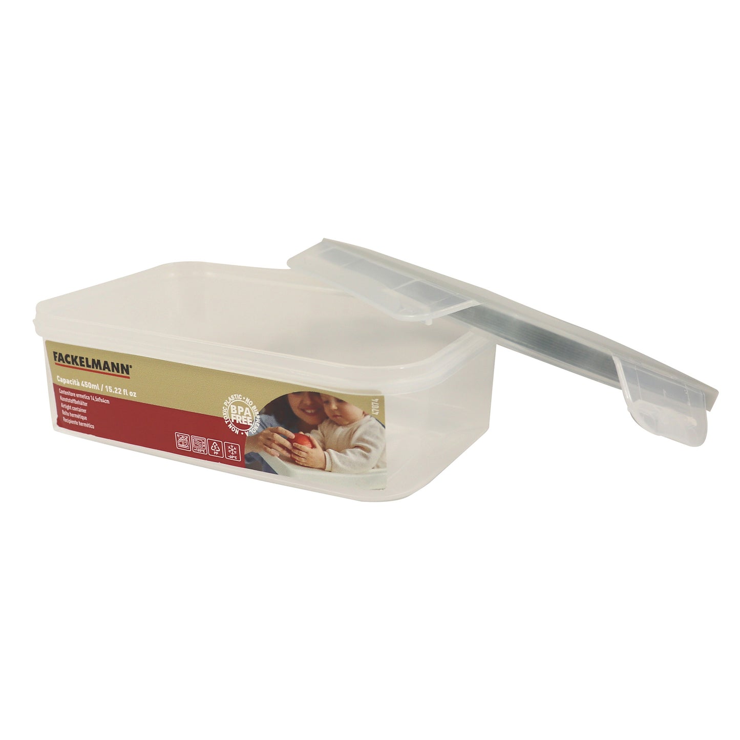 Contenitore ermetico, rettangolare, 450ml 14,5x9x4 cm, Fackelmann