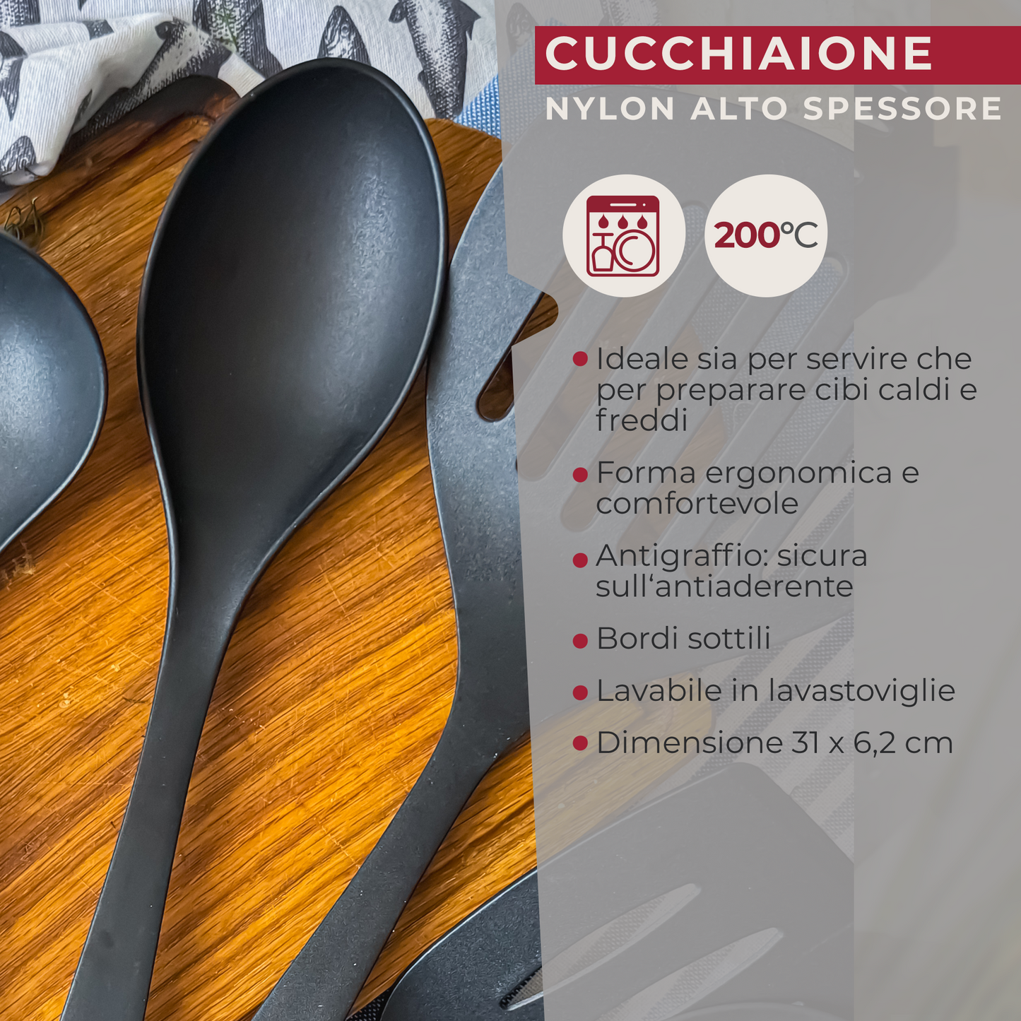 Cucchiaio per servire, Linea Nero