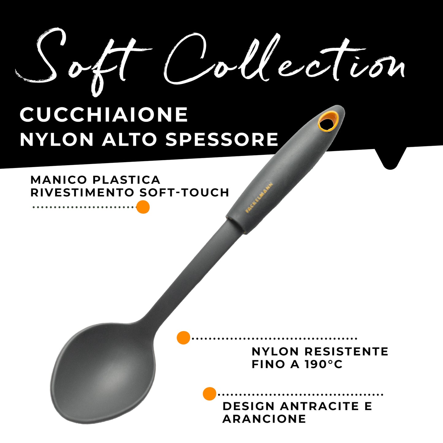 Cucchiaio da portata in nylon, Linea Soft Collection, Fackelmann