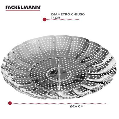 Cuociverdura a vapore in acciaio inossidabile, Fackelmann
