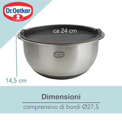 Ciotola in acciaio inox con coperchio