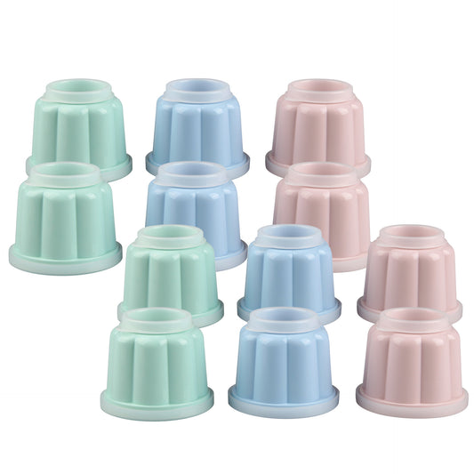 Set di 12 stampi per budino monoporzione, con coperchio