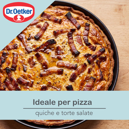 Teglia per pizza, acciaio al carbonio, 24x3 cm