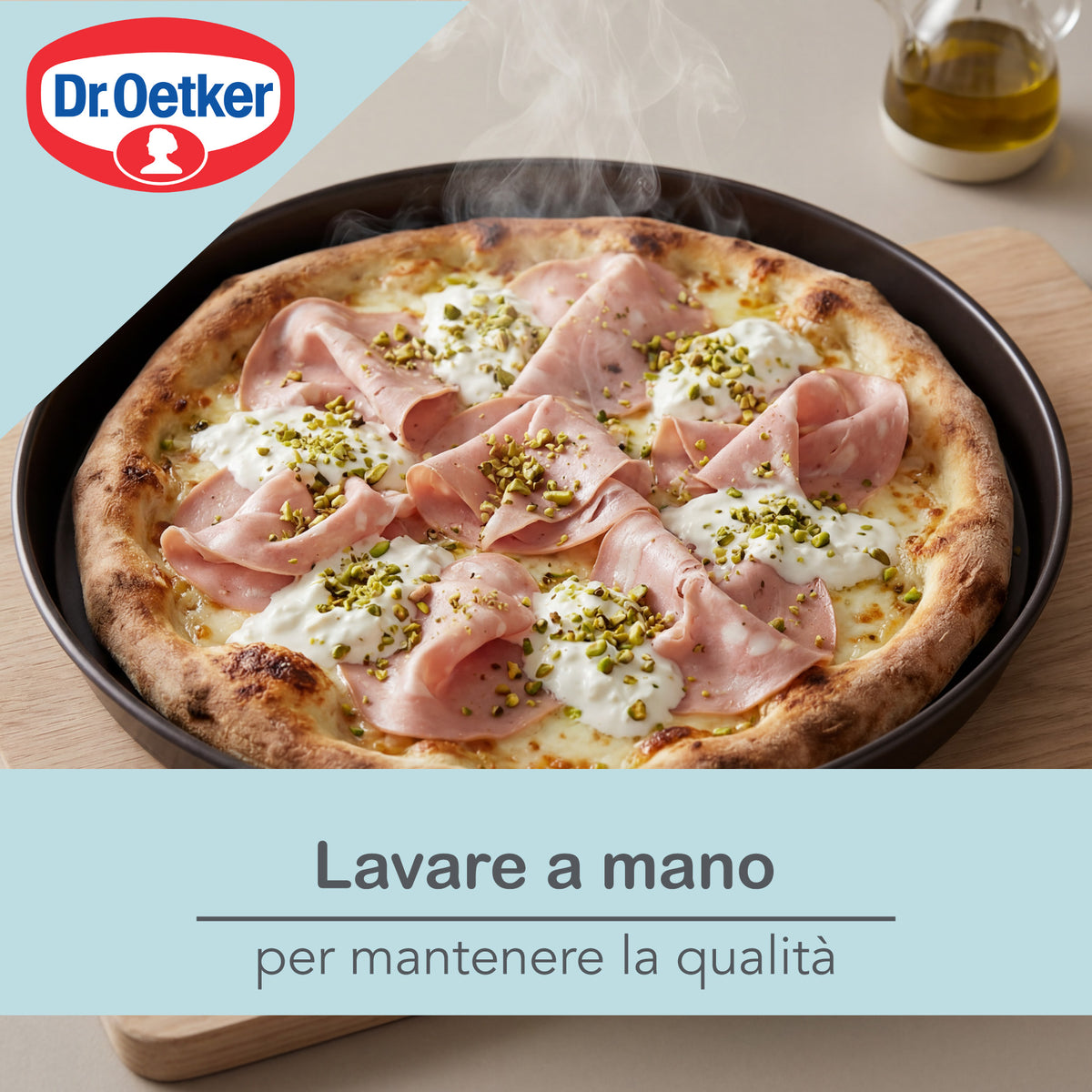 Teglia per pizza, acciaio al carbonio, 24x3 cm